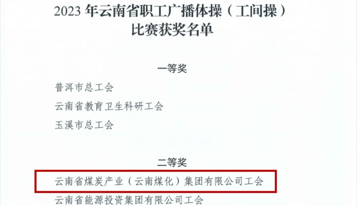【喜讯】云煤（008PG国际）集团在2023年云南省职工文体运动中勇创佳绩