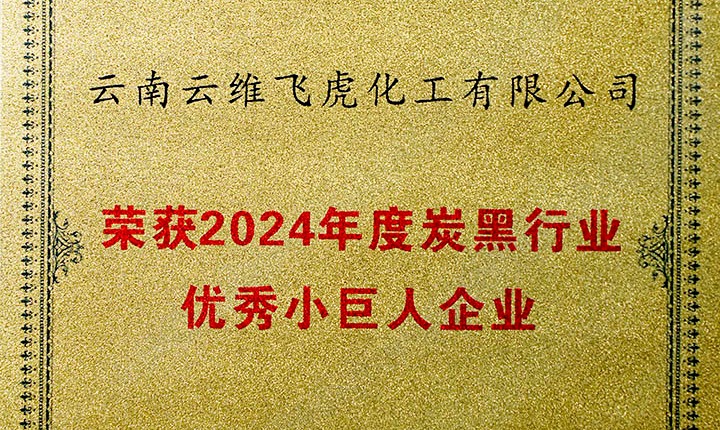 声誉加冕，，未来可期！云维飞虎公司荣膺“中国炭黑行业优异小巨人”
